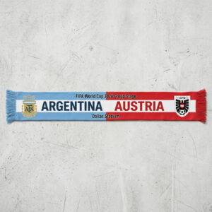 Global Soccer Event 2026 Argentina Vs Austria Football Scarf Fringed Edge