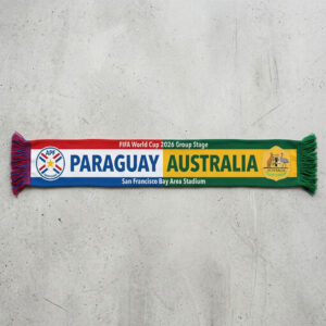 Global Soccer Event 2026 Paraguay Vs Australia Football Scarf San Francisco