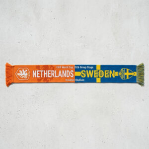 Global Soccer Event 2026 Netherlands Vs Sweden Football Scarf Two Tone
