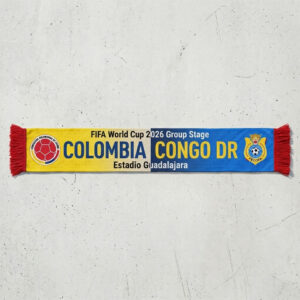 Global Soccer Event 2026 Colombia Vs Congo DR Football Scarf Dual Color