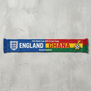 Global Soccer Event 2026 England Vs Ghana Football Scarf Split Design