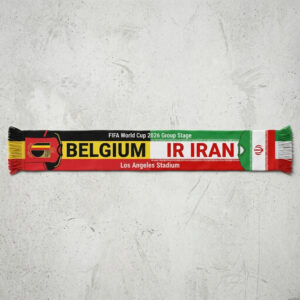 Global Soccer Event 2026 Belgium Vs IR Iran Football Scarf Contrast Style
