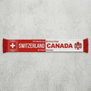 Global Soccer Event 2026 Switzerland Vs Canada Football Scarf Group Stage