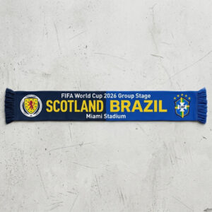Global Soccer Event 2026 Scotland Vs Brazil Football Scarf Fan Souvenir