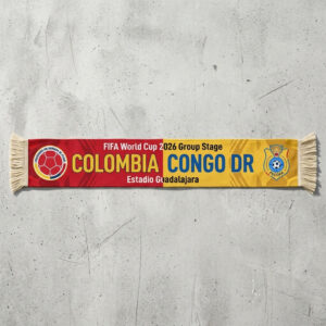 Global Soccer Event 2026 Colombia Vs Congo DR Football Scarf Guadalajara Edition
