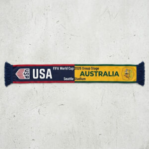 Global Soccer Event 2026 USA Vs Australia Football Scarf Seattle Edition