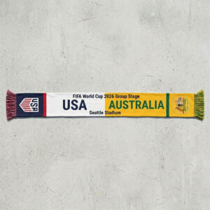 Global Soccer Event 2026 USA Vs Australia Football Scarf Contrast Style