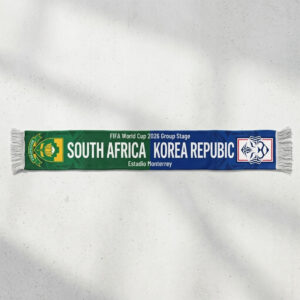 Global Soccer Event 2026 South Africa Vs Korea Republic Football Scarf Stadium Print