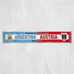 Global Soccer Event 2026 Argentina Vs Austria Football Scarf Match Souvenir