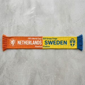 Global Soccer Event 2026 Netherlands Vs Sweden Football Scarf Split Design