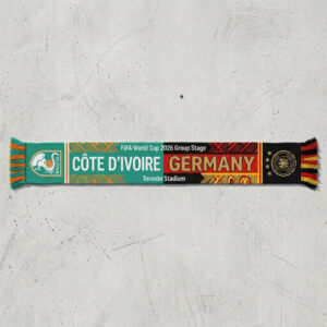Global Soccer Event 2026 Côte D’Ivoire Vs Germany Football Scarf National Crests