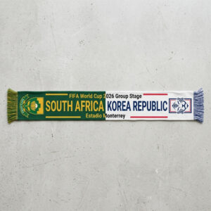Global Soccer Event 2026 South Africa Vs Korea Republic Football Scarf Dual Logo