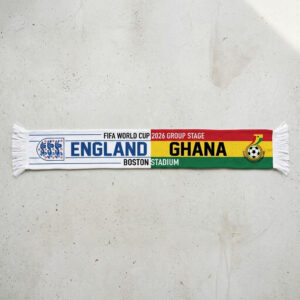 Global Soccer Event 2026 England Vs Ghana Football Scarf Soccer Ball