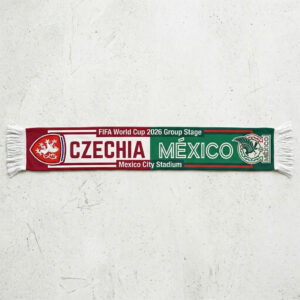 Global Soccer Event 2026 Czechia Vs Mexico Football Scarf Text Print