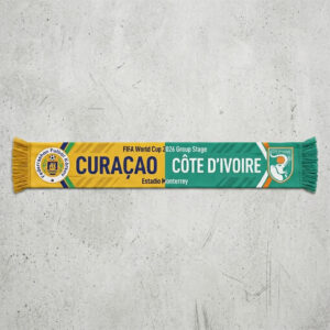 Global Soccer Event 2026 Curaçao Vs Côte d’Ivoire Football Scarf Group Stage