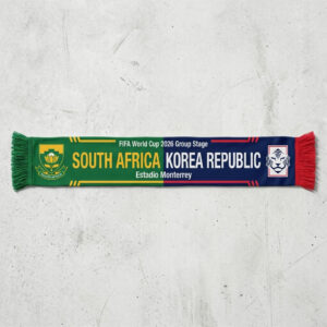 Global Soccer Event 2026 South Africa Vs Korea Republic Football Scarf Fan Souvenir