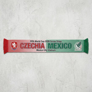 Global Soccer Event 2026 Czechia Vs Mexico Football Scarf Double Crest
