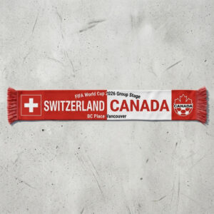 Global Soccer Event 2026 Switzerland Vs Canada Football Scarf Fan Souvenir