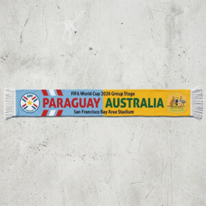 Global Soccer Event 2026 Paraguay Vs Australia Football Scarf Team Emblems