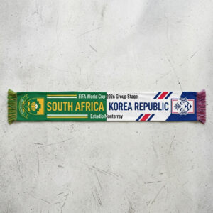 Global Soccer Event 2026 South Africa Vs Korea Republic Football Scarf Half Design