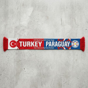 Global Soccer Event 2026 Turkey Vs Paraguay Football Scarf Two Tone