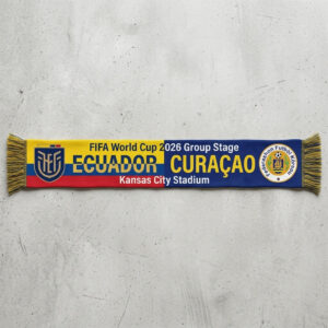 Global Soccer Event 2026 Ecuador Vs Curaçao Football Scarf Match Souvenir