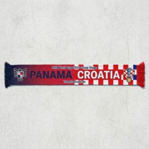 Global Soccer Event 2026 Panama Vs Croatia Football Scarf Red White