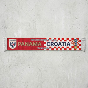 Global Soccer Event 2026 Panama Vs Croatia Football Scarf Split Color