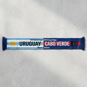 Global Soccer Event 2026 Uruguay Vs Cabo Verde Football Scarf Fringed Edge