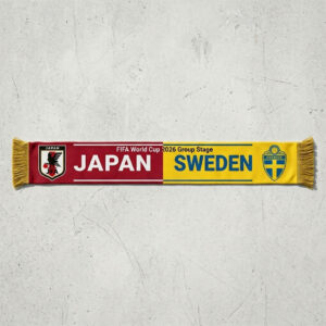Global Soccer Event 2026 Japan Vs Sweden Football Scarf Red Blue