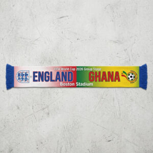 Global Soccer Event 2026 England Vs Ghana Football Scarf Team Logos