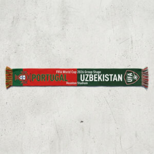 Global Soccer Event 2026 Portugal Vs Uzbekistan Football Scarf Knitted Texture