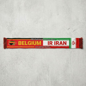 Global Soccer Event 2026 Belgium Vs IR Iran Football Scarf Two Tone