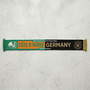 Global Soccer Event 2026 Côte D’Ivoire Vs Germany Football Scarf Toronto Edition