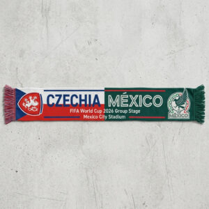Global Soccer Event 2026 Czechia Vs Mexico Football Scarf Vintage Look