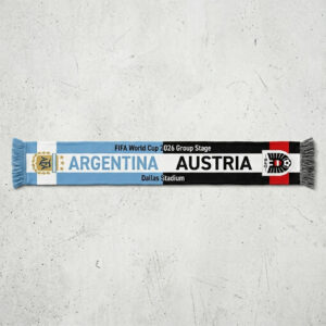 Global Soccer Event 2026 Argentina Vs Austria Football Scarf Half Tone