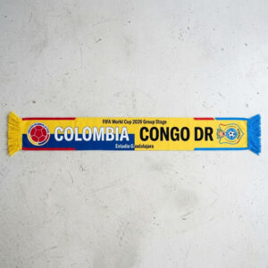 Global Soccer Event 2026 Colombia Vs Congo DR Football Scarf Vibrant Print