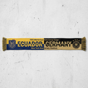 Global Soccer Event 2026 Ecuador Vs Germany Football Scarf Fringed Ends