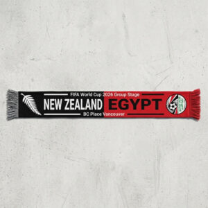 Global Soccer Event 2026 New Zealand Vs Egypt Football Scarf Match Souvenir