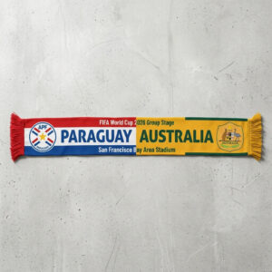 Global Soccer Event 2026 Paraguay Vs Australia Football Scarf Split Design