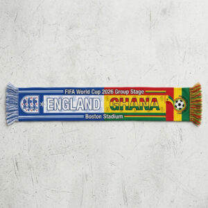 Global Soccer Event 2026 England Vs Ghana Football Scarf Dual Color