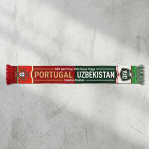 Global Soccer Event 2026 Portugal Vs Uzbekistan Football Scarf Dual Color