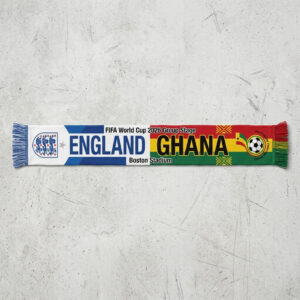 Global Soccer Event 2026 England Vs Ghana Football Scarf Boston Stadium