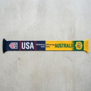 Global Soccer Event 2026 USA Vs Australia Football Scarf Vibrant Colors