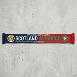 Global Soccer Event 2026 Scotland Vs Morocco Football Scarf Match Commemorative