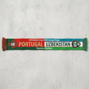 Global Soccer Event 2026 Portugal Vs Uzbekistan Football Scarf Houston Edition