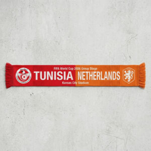 Global Soccer Event 2026 Tunisia Vs Netherlands Football Scarf Split Design