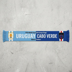 Global Soccer Event 2026 Uruguay Vs Cabo Verde Football Scarf National Logos