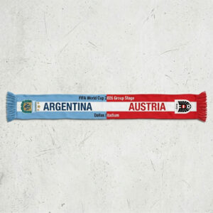 Global Soccer Event 2026 Argentina Vs Austria Football Scarf Dallas Edition