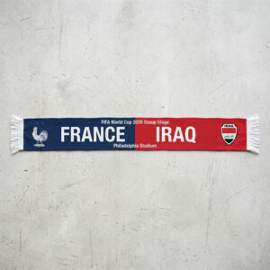 Global Soccer Event 2026 France Vs Iraq Football Scarf Dual Color